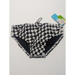 Speedo Eco Endurance Repreve Printed One Checkered Swim Brief Mens Size 32